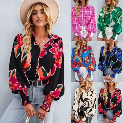 Camisa Estampada, Manga Larga, Top Combinable
