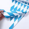 10m/20pcs Triangle Flags Themed Bunting Oktoberfest Decoration Pennant Flags Blue and White Diamonds Beer Festival Flags Outdoor