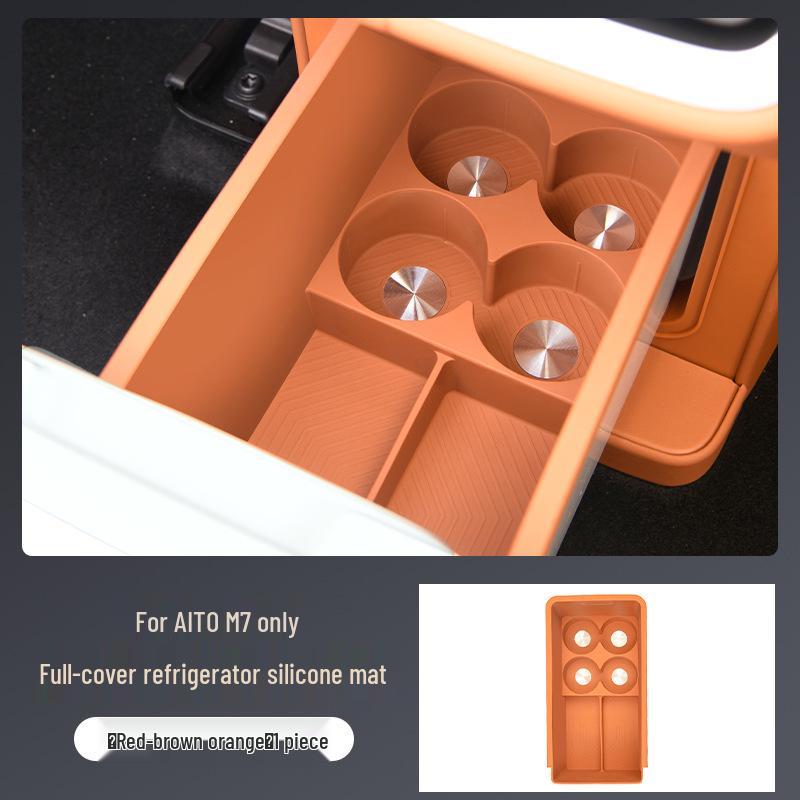 Silicone Mat Storage Tray for AITO M7 Refrigerator - Fits 26 Models, Protects & Organizes Interior
