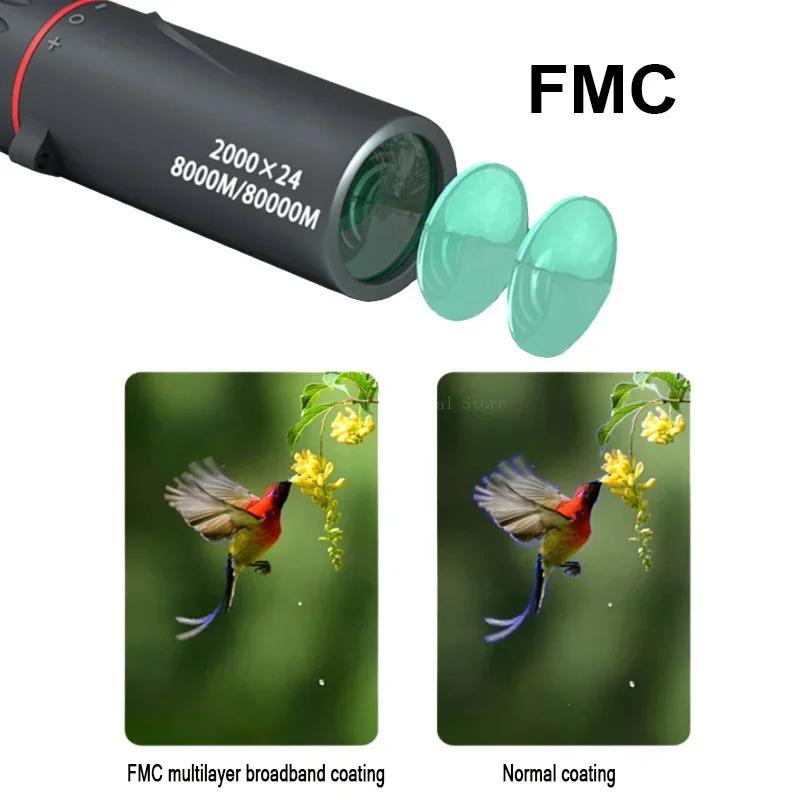 2025 2000X24 HD Monocular Telescope, Compact Portable for Travel, Hiking, Fishing, Camping, Stargazing, Concerts & Bird
