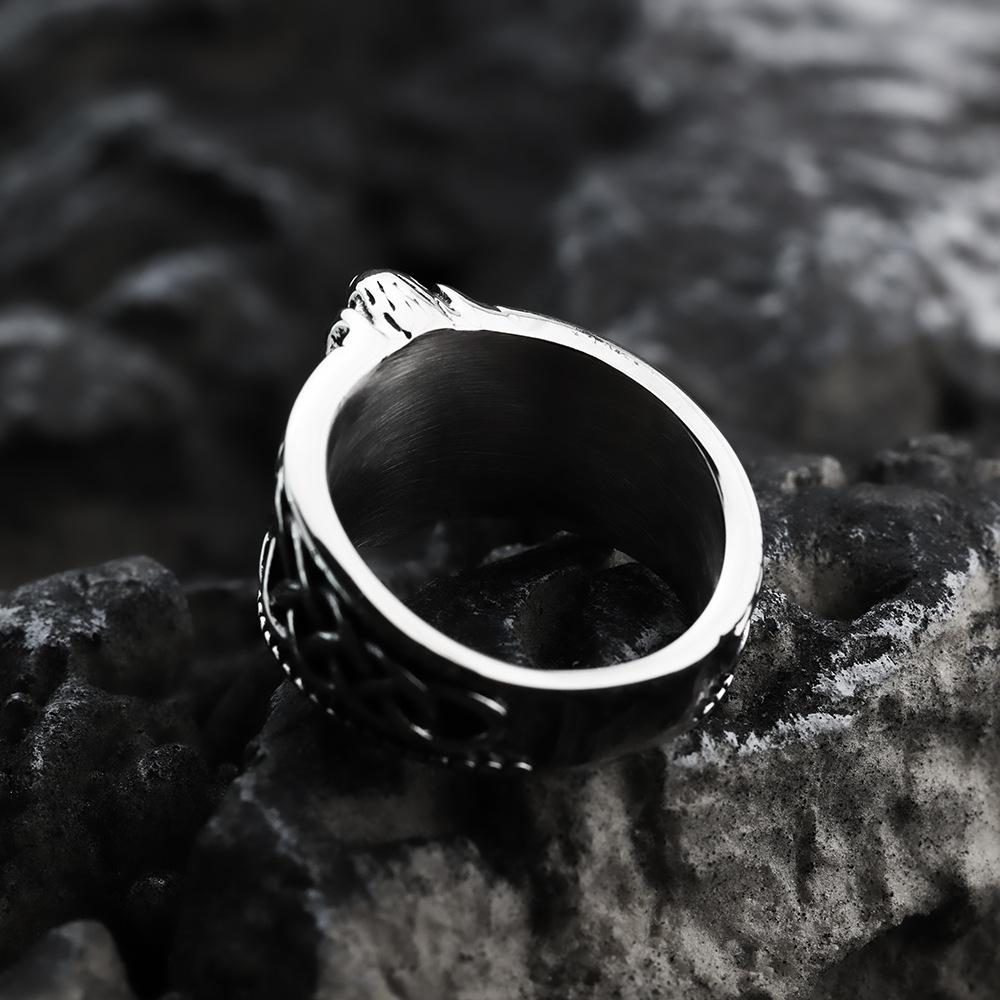 Retro Viking Thor Hammer Stainless Steel Men's Ring