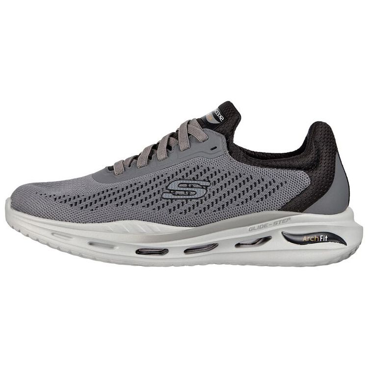 Skechers Arch Fit Orvan Trayver Удобная Ткань Амортизирующие Прочные Дышащие Низкие Беговые Кроссовки Мужские кроссовки Серый 210434-GYBK 41