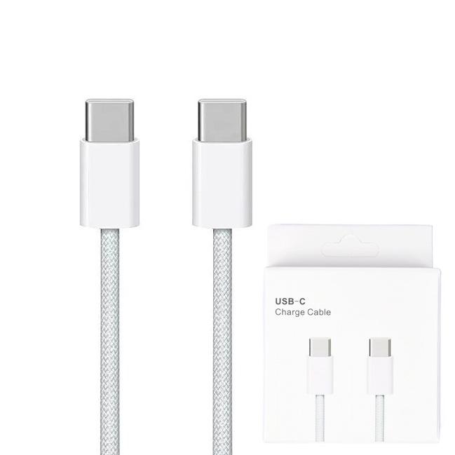 15W PD Fast Charging Dual Head Type-C Cable for iPhone 15, iPad, and Tablets
