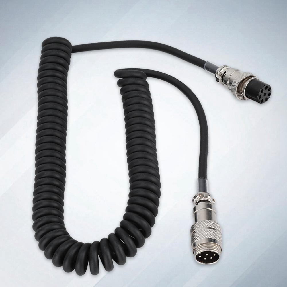 Handy 8 Pin Coiled Extension Microphone Cord Male Female Cable