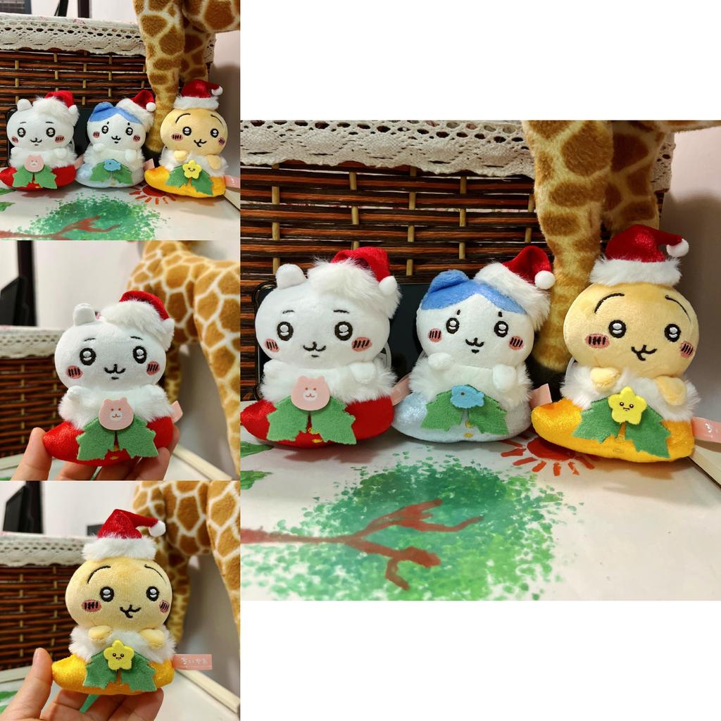 Christmas Socks Plush Keychain With Chiikawa Hachiware Anime Characters For Girls Gift