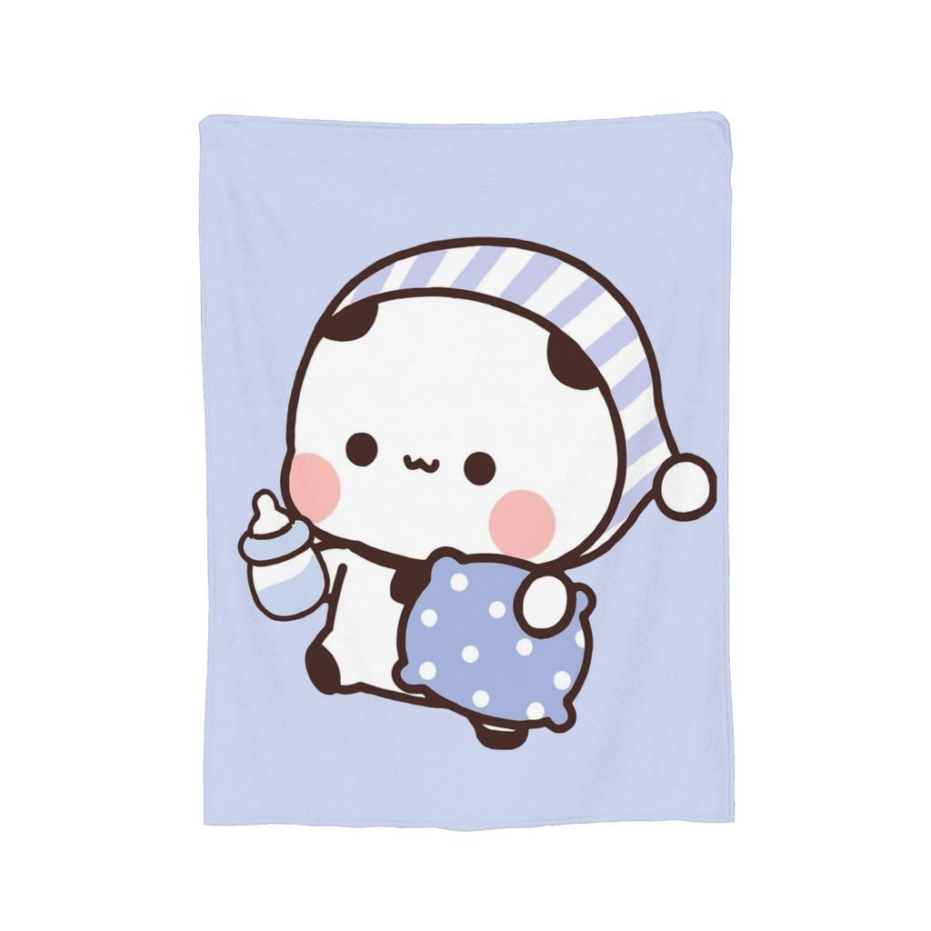 Bubu and Dudu Blanket Velvet Panda And Brownie Bear Couple Warm Throw Blanket for Bedding Couch Bed Rug