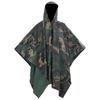 Waterproof Rain Poncho for Camping, Camo