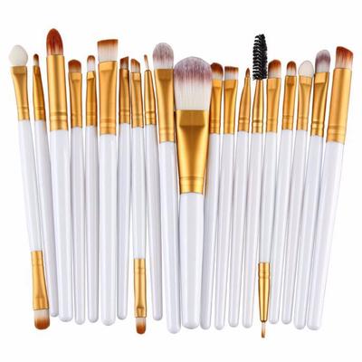 20 Pcs Makeup Brush Set Tools Make-up Toiletry Kit Wool Make Up Brush Set