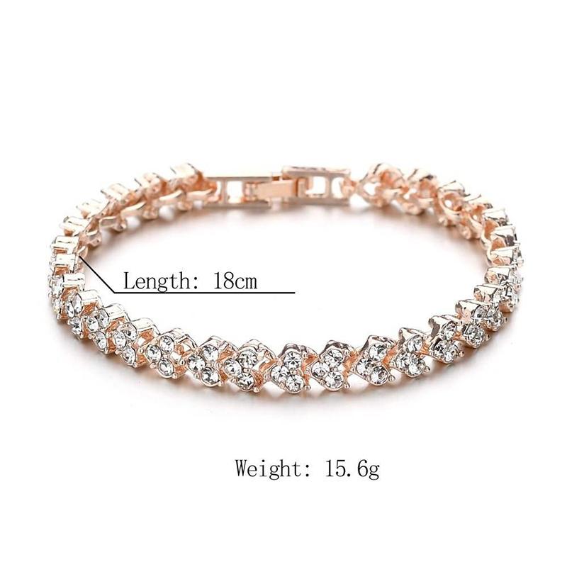 Fashion Crystal Zircon Bracelet Alloy Bangle Charming Jewellery Elegant Accessories for Women Girls