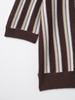 Spring 2025 Women's European & American Striped Knit Polo Cardigan