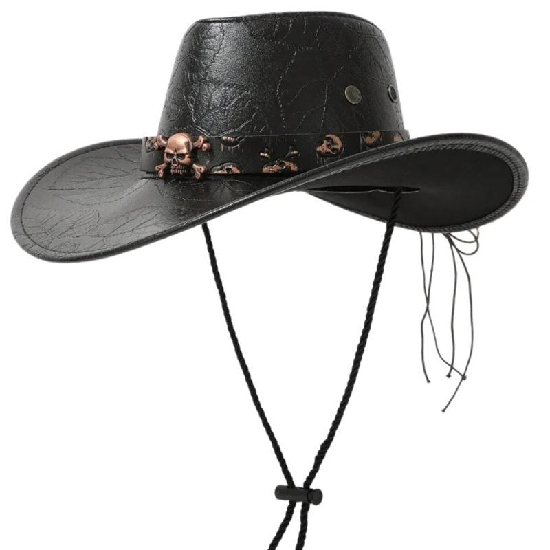 Classical  Cowboy Hat for Travel Wide Brimmed Hat Western Cowboy Hats for Boy Men Adults Cowboy Hats
