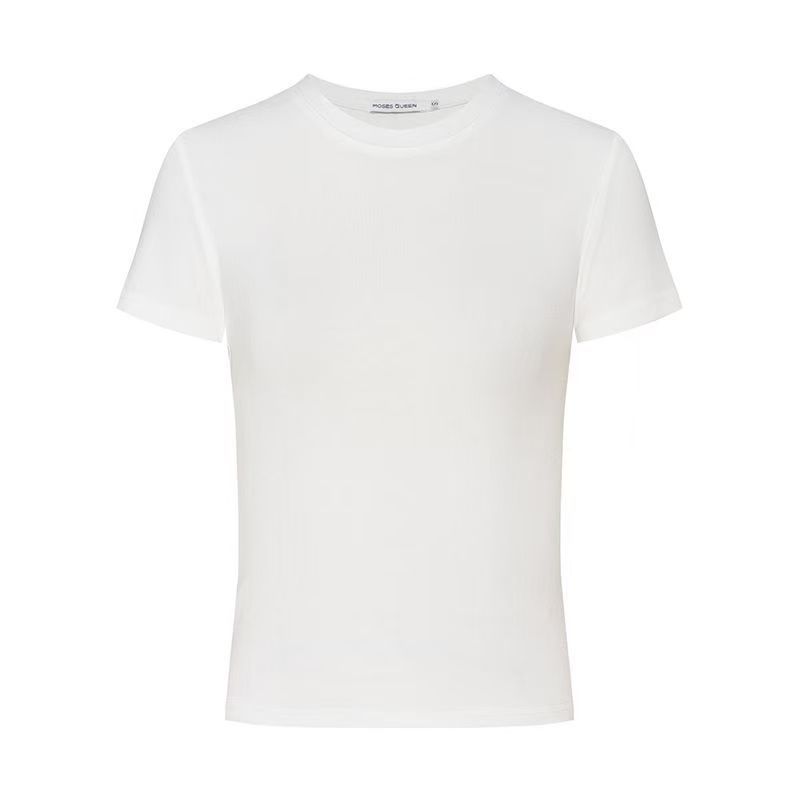 Shoulder Pinch Waist Slim Short-sleeved T-shirt Women's Summer New Korean Casual Bottoming Shirt Women's Top