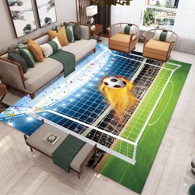 Football Area Rug Soccer Ball Sports Rugs for Living Room Floor Mat,Competitive Games Carpet,Home Decor Non-Slip Carpet for Home
