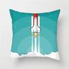 Cartoon Astronaut Rocket Spaceship Sofa Home Bedroom Decoration Pillowcase Kids Room  Space Theme Cushion Cover