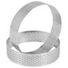 60 Pack Stainless Steel Tart Ring, Heat-Resistant Perforated Cake Mousse Ring, Round Ring Baking Doughnut Tools, 8cm