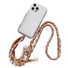 Cordelette tressée colorée réglable à quatre brins pour crossbody et porte-clés pour téléphone portable de filles