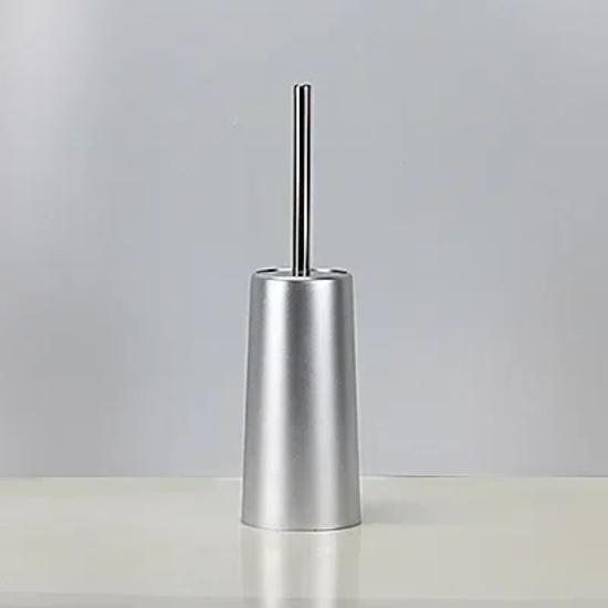 Golden Toilet Brush with Holder Wc Brush Bathroom Cleaning Brush Kit Bathroom Bath Accessories Household Floor Cleaning серебряный