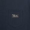 NEW ERA Long Sleeve Cotton Pocket Tee Medium Navy L Black Patch T-Shirt
