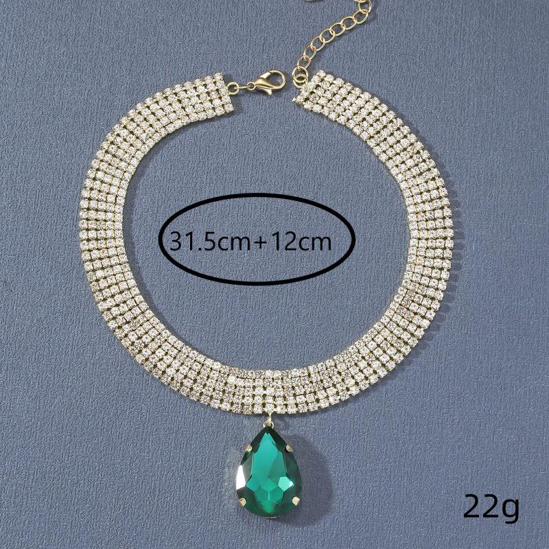 Elegant Rhinestone Tassel Necklace for Women - Ideal for Brides, Evening Gowns, Banquets, and Versatile Socialite Style