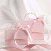 Simple Wrapping Bag for Party, Pearl Handle Decor Paper Gift Box, Exquisite Pink Gift Packaging Box for Valentine's Day Wedding Gift