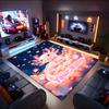 1PC Custom Name Axolotl Dreams Hearts Theme Floor Mat Ideal for Living Room, Game Rooms, Office, Bedroom,Floor Mat Playful Design