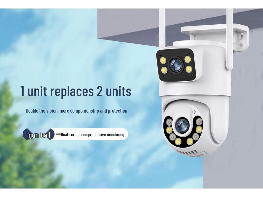 WiFi Outdoor Surveillance Camera with Night Vision and HD Binocular Smart Monitor