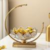 Licht Luxus Stil Europäischen Kreative Metall Glas Mond Obst Platte Wohnzimmer Restaurant Süßigkeiten Obst Obst Korb Dekorationen