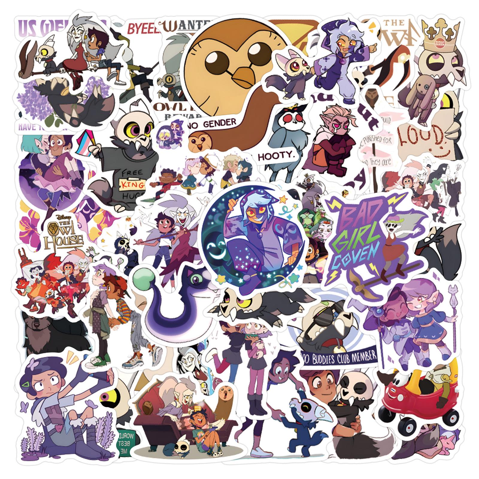 Car Beautiful Stickers Unisex Kids 55 The Owl House Graffiti Stickers Decorate Scooter Laptop Diy Stickers