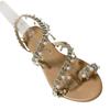 New beaded sandals women's spring summer bohemian sandals rhinestone cover toe flat beach sandals