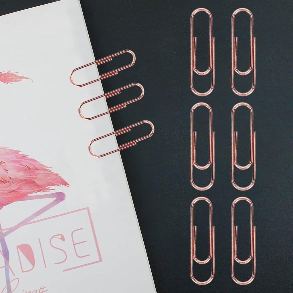 1.1in 100pcs Paper Clips Rust Prevention Increased Slip Resistance Portable Metallic Paper Clips for   Daily Use