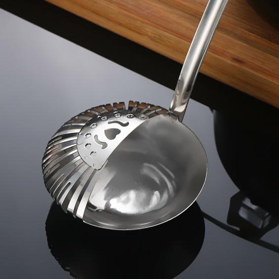 Stainless Steel Soup Ladle & Strainer Detachable Skimmer for Hot Pot Ergonomic Long Handle Rust-Resistant Essential Kitchen Utensil