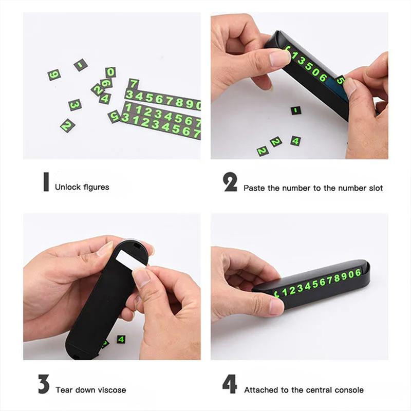 Car Temporary Parking Phone Number Card Accessories For Mercedes Benz AMG GLE GLS CLA CLE GLC CLS GLA W223 W213 W206 W464 W247 NG4