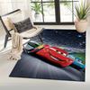 JIT 1pc Lightning McQueen's Game Themed Area Rug – Soft Polyester, Machine Washable Rectangular Carpet for Bedrooms, Entryway, Office – Large Floor Ma