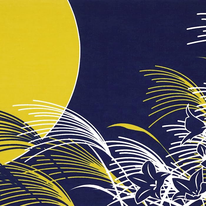 Dyeing Anbo Tenugui Hand Authentic Made in 35cm x 100cm "Mid-Autumn Moon" Towel, Dyed, 100% Cotton, Tokuoka, Japan,