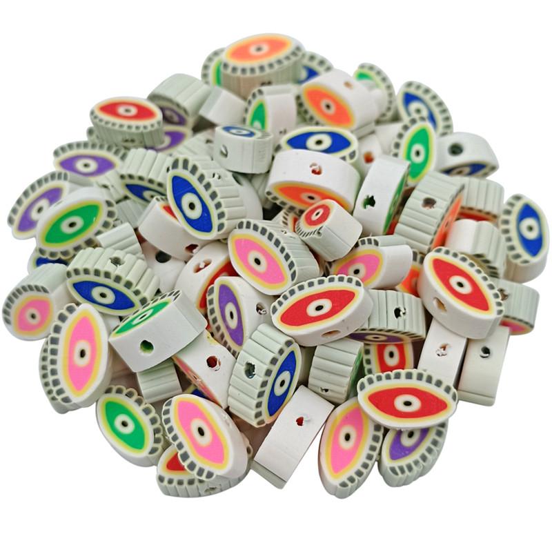 Lose Perlen, weiche Keramik, Herz-/Fünfeck-/Augenperlen, 10 Stück, Schmuckherstellung für Halsketten, Perlen zum Selbermachen, Perlenmaterial, Armbänder