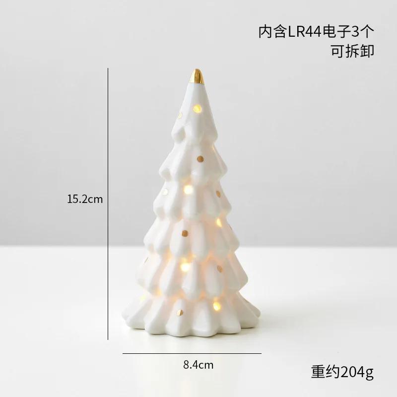 Glob Ceramic de Crăciun Clopoțel Sac de Cadou Ornamente de Birou pentru Casă Cadou de Crăciun Cadou de Anul Nou