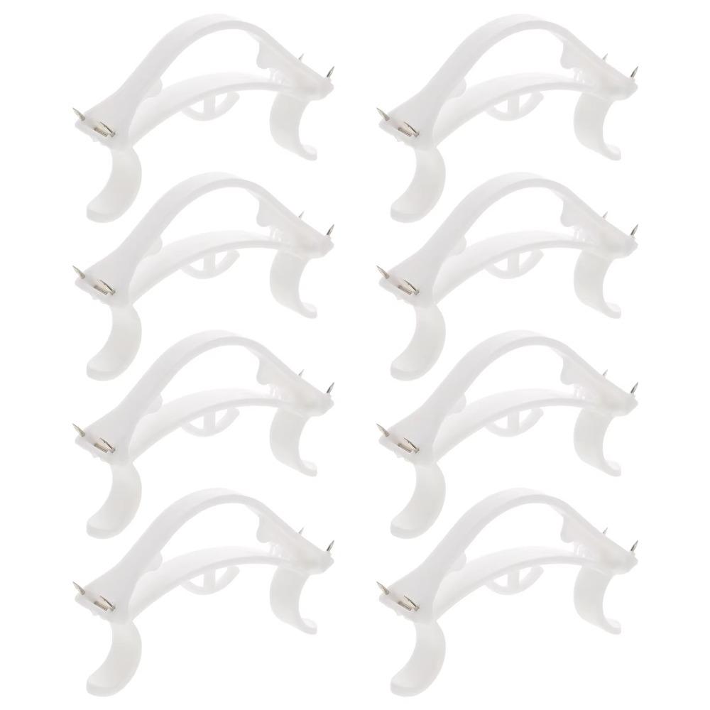 

8Pcs Multi Purpose Corner Elastic Hook Plastic Ceiling Hooks Banner Mounting Clamps Party Supplies 8pcs