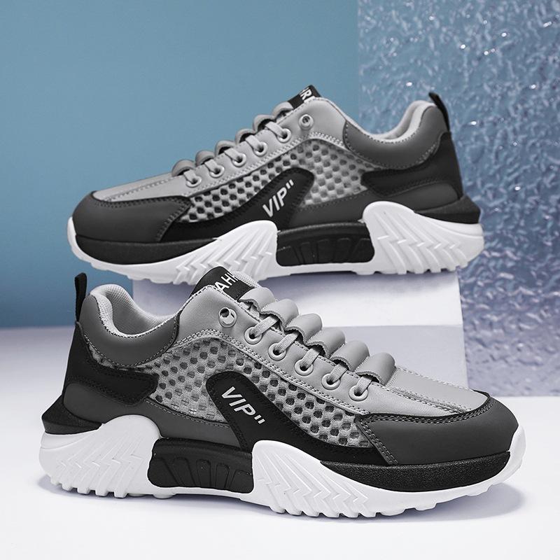 

Мужская обувь 2025 новая летняя сетчатая спортивная обувь Forrest Gump студенческая подростковая универсальная дышащая трендовая обувь мужская толстая подошва 39