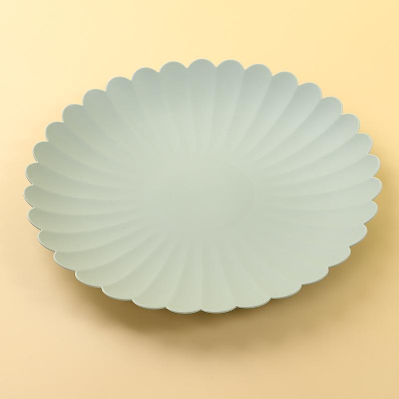Dim Sum Cake Plate PP Material Thickened Flexible Durable Table Home Fruit Snack Plate Creative Simple Solid Color Plate