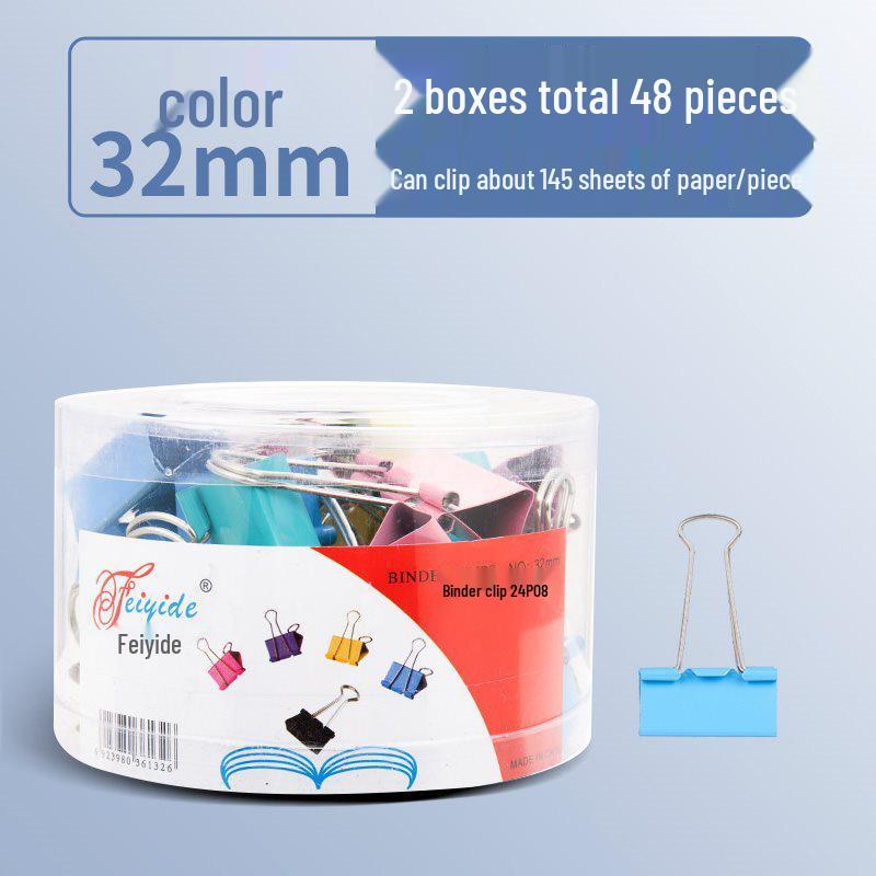 Mixed Pack of Colored Bulldog Clips - Large, Medium, and Small Paper Clips for Documents and Books