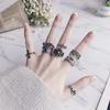 Retro Japanese-Korean Adjustable Cross Ring for Women