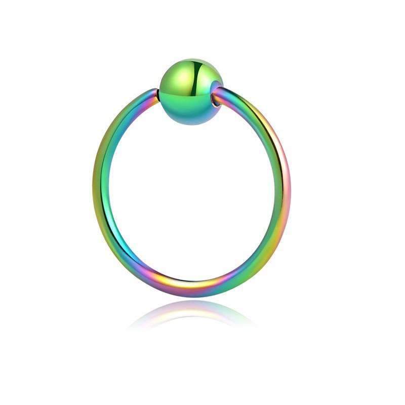 

316L нержавеющая сталь простой шариковый зажим нос/губа кольцо пирсинг ювелирные изделия 1.0*10*3mm