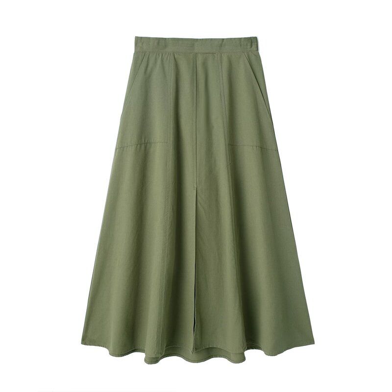 Fashion Style 2024 Summer New Arrival Women's Fashion Casual Easiest for Match Minimalist Layer Midi Skirt Skirt 8741070