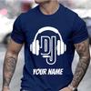 Personalised Name Dj T Shirt Custom Name Logo Shirt for DJ's Clothes Custom Personalized Gift for Men Music Gift Dj DIY T-shirts