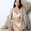 Summer New Large Chest Minimizer Gathered Ultra Thin Lace Women's Underwear Set  Bra Bras & Bra Sets