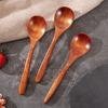 Japanese Natural Wooden Spoon Long Honey Stir Spoons Baby Eating Spoon Drinking Porridge Spoon Household Tableware Accessories4