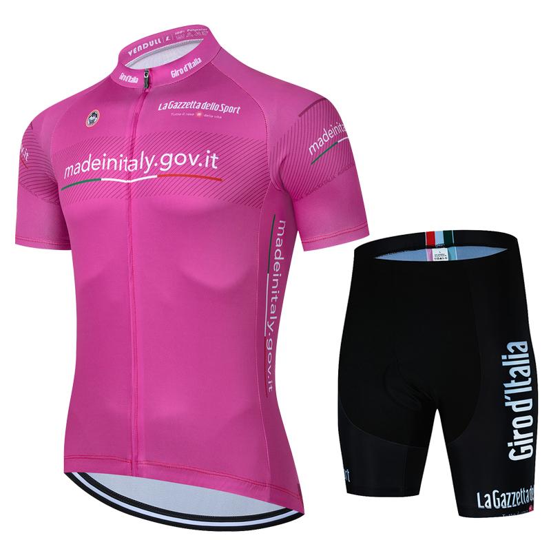 Haine de ciclism Set tricou de ciclism Vară Turul Italiei Bicicletă de șosea Mânecă scurtă Haine de ciclism Bărbați Set tricou Mtb Îmbrăcăminte sport
