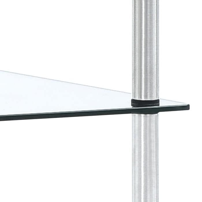 VidaXL Étagère 4 niveaux Transparent 40x40x100 cm Verre trempé 249505