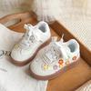 Girls Floral Casual Sneakers Breathable Spring Autumn Comfortable Lightweight Sports Shoes For Kids