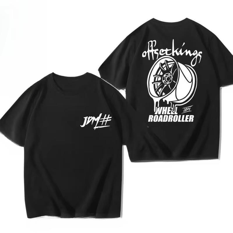 Tričko s potiskem kola RAYS Jdm Náboj Upravené auto Tričko s krátkým rukávem Pánské Dámské Čistá bavlna Poloviční rukáv Ležérní nošení Top